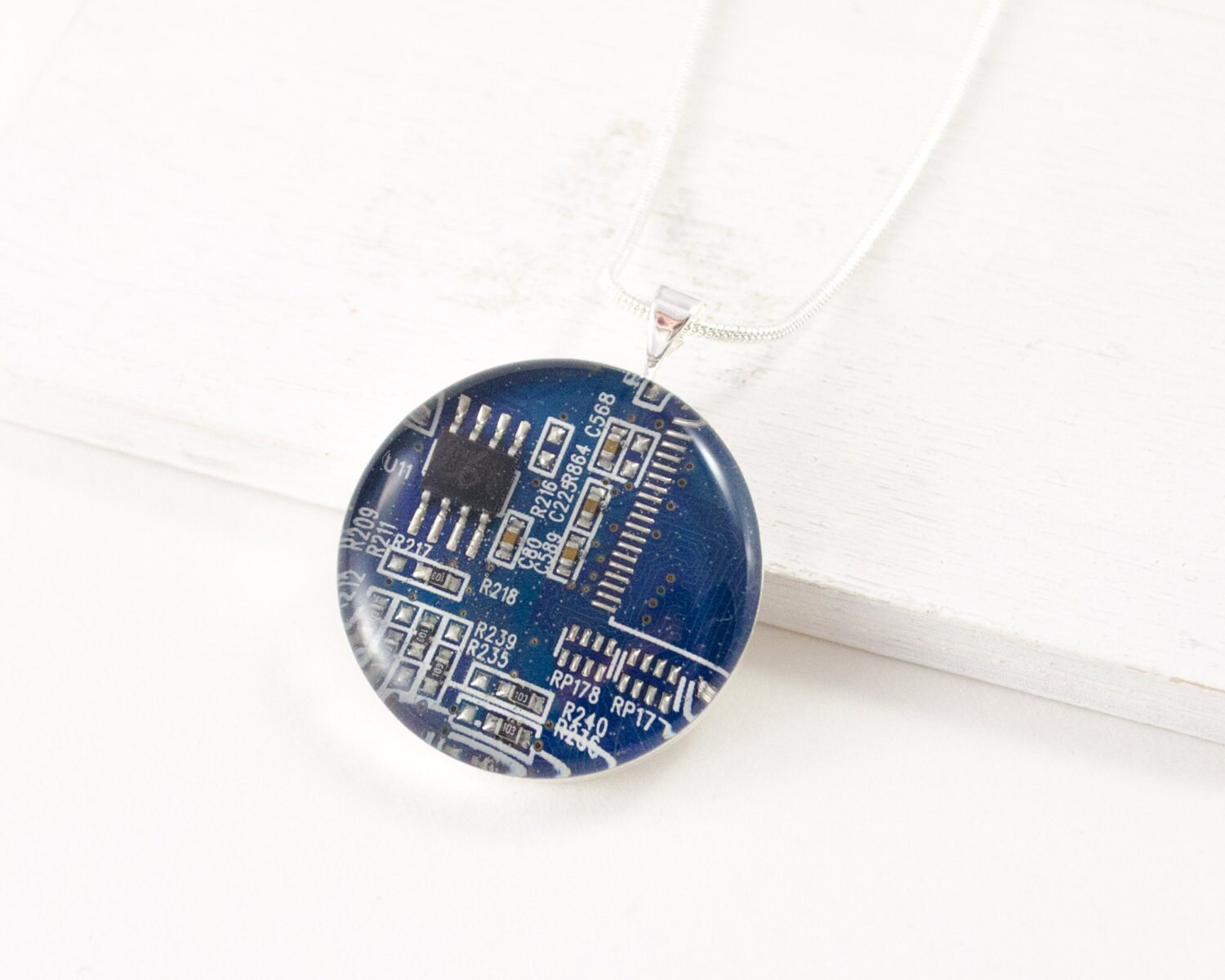 Circuit Board Necklace Recycled Motherboard Jewelry Geek Etsy