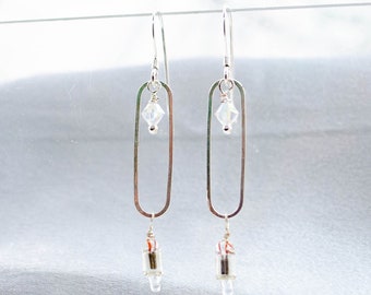 Electronic Component Earrings - Diodes - Upcycled Ewaste Jewelry - Computer Engineer Gift - Eclectic Earrings