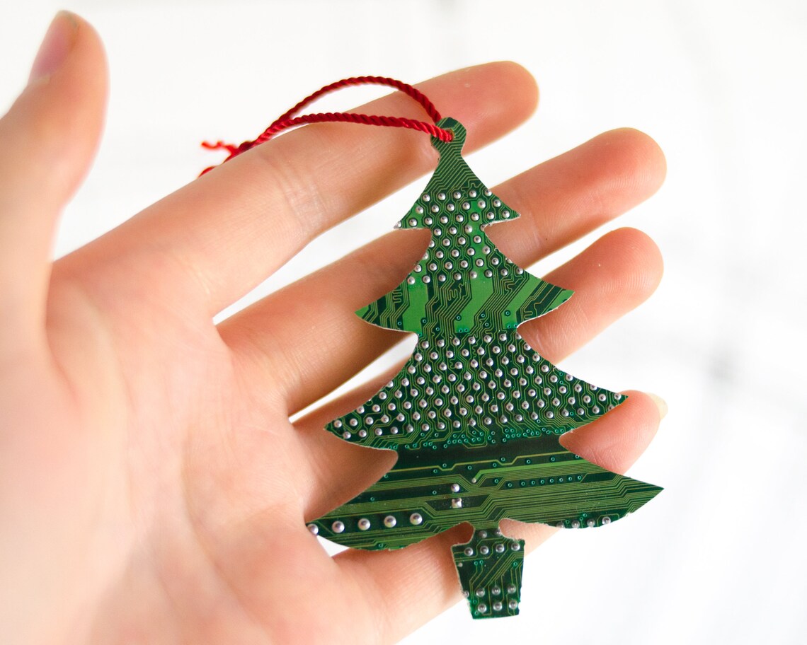 Circuit Board Christmas Tree Ornament Computer Programmer - Etsy