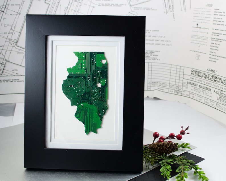 Custom Circuit Board Wall Art Geek Art State Pride Decor Etsy
