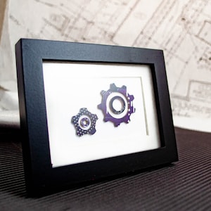 Gears Circuit Board Art - Mini Engineering Framed Art - Father&#39;s Day Gift - Graduation Gift for Mechanical Engineer