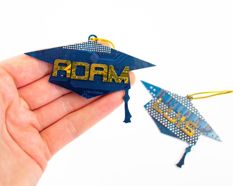 Circuit Board Graduation Cap Ornament, Grad Class of 2024, Graduation ...