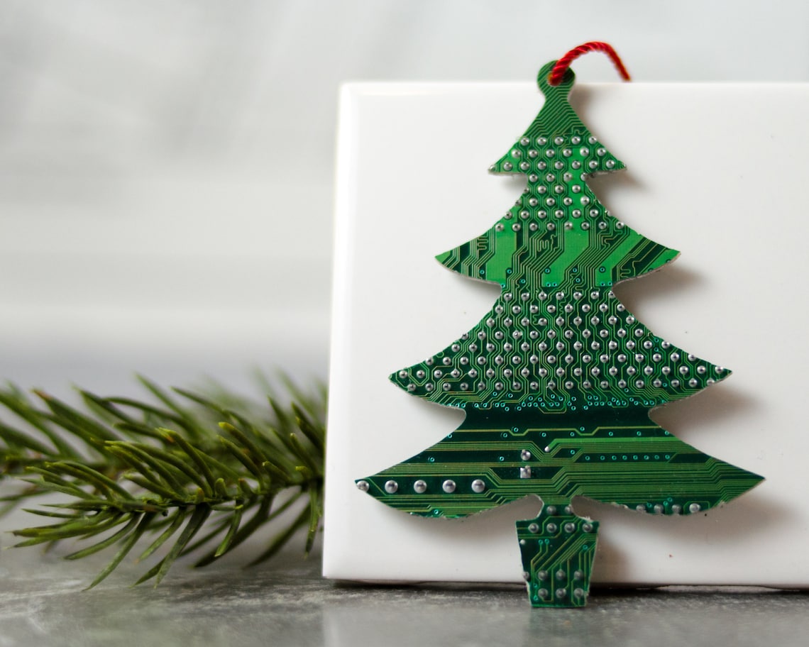 Circuit Board Christmas Tree Ornament Computer Programmer - Etsy