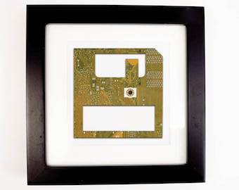 Art de circuit imprimé de disquette - Mini carré original encadré pour bureau