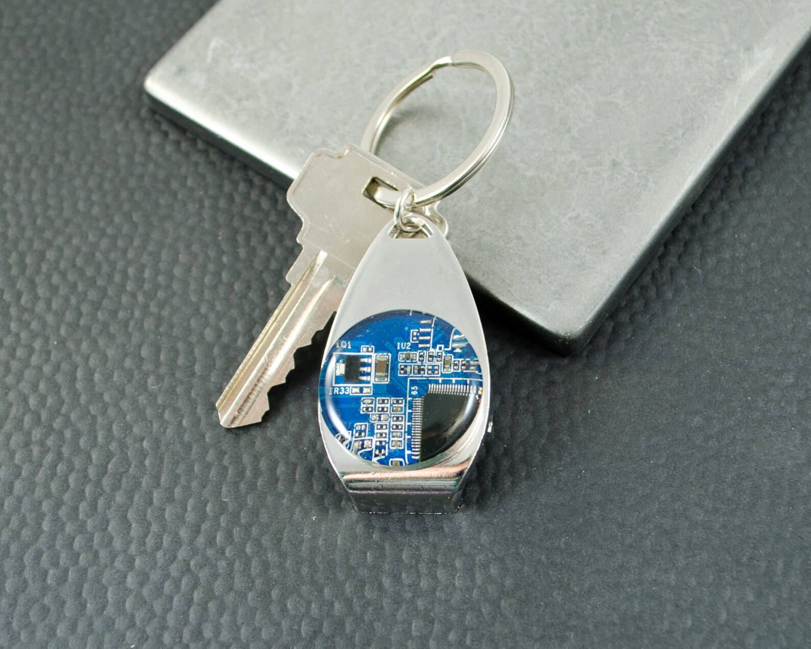 Blue Circuit Board Bottle Opener Keychain, Computer Programmer Gift ...