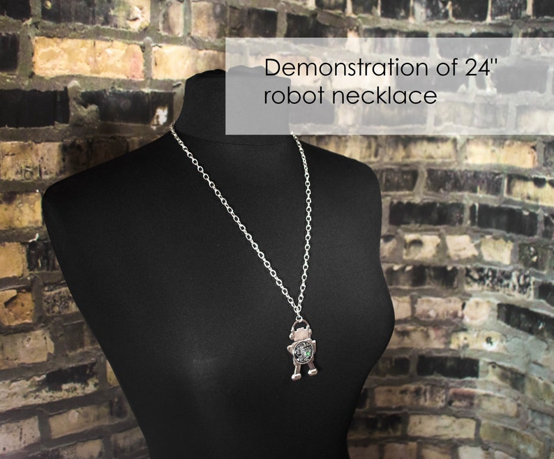 Circuit Board Robot Necklace, Geeky Necklace, Robotics Jewelry, Wearable Technology, Engineer Gift, Computer Jewelry, Geeky Gift For Her image 5