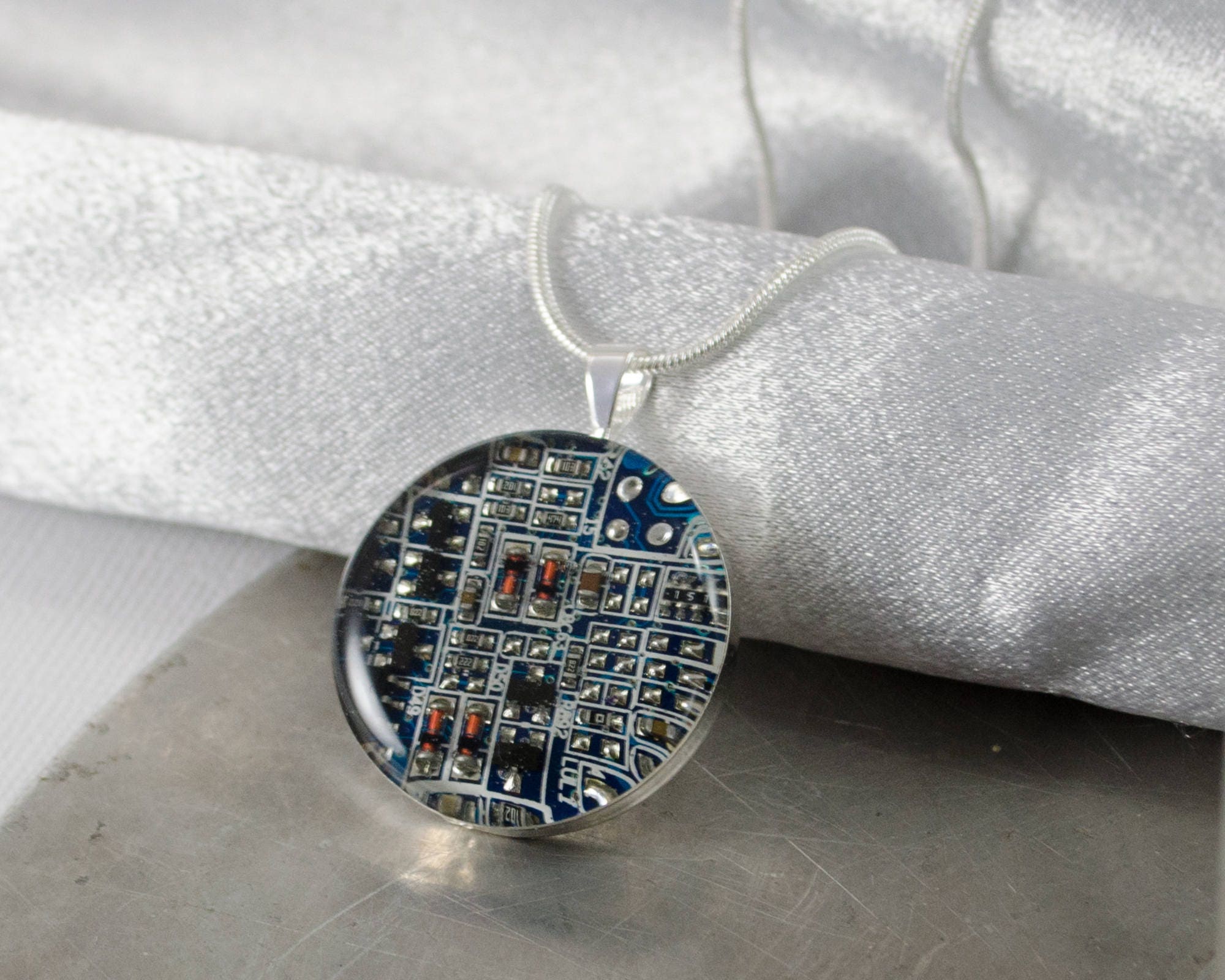 Circuit Board Necklaces, Set of 3 for Stocking Stuffers, Engineer Gift ...