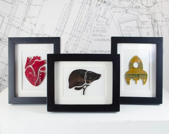 AANGEPASTE miniprintplaat ingelijste kunst, gepersonaliseerd gerecycled moederbordkunstwerk, wetenschappelijk decor, cadeau wetenschapper