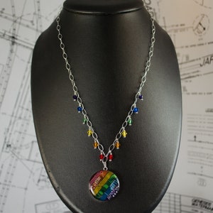 Recycled Circuit Board Rainbow Fringe Necklace image 7