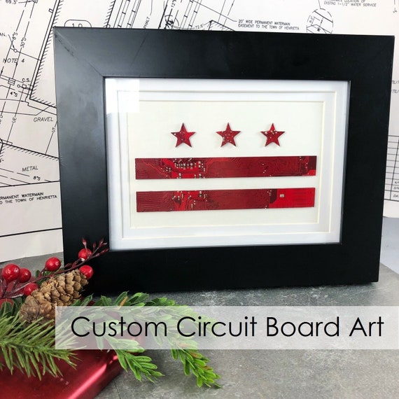 Custom Circuit Board Wall Art Geek Art State Pride Decor Etsy