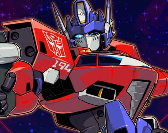 He's got the touch - 16 x 20 Optimus Prime art print