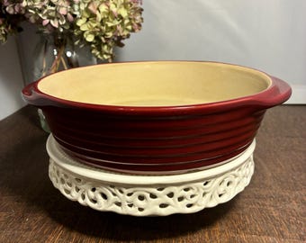 Pampered Chef Cranberry New Traditions Stone Baker