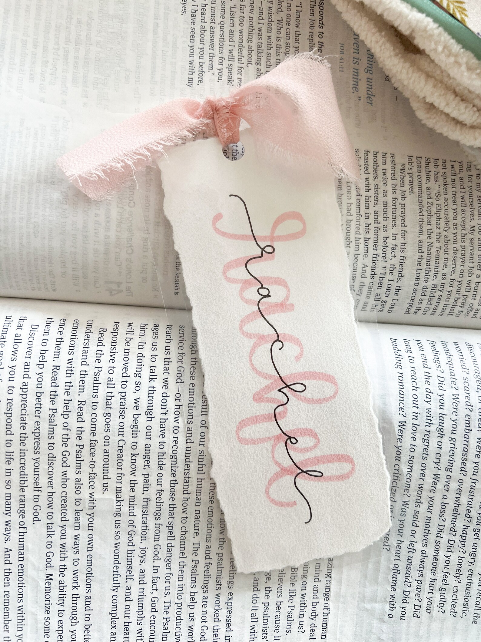 Custom Handwritten Laminated Bookmark - Etsy