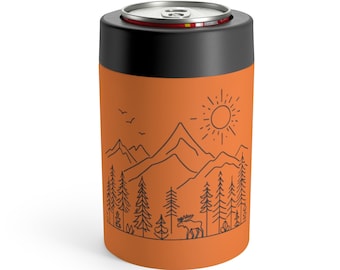 Porta-latas: Aço inoxidável com isolamento térmico - Compatível com latas de 355 ml (12 oz)