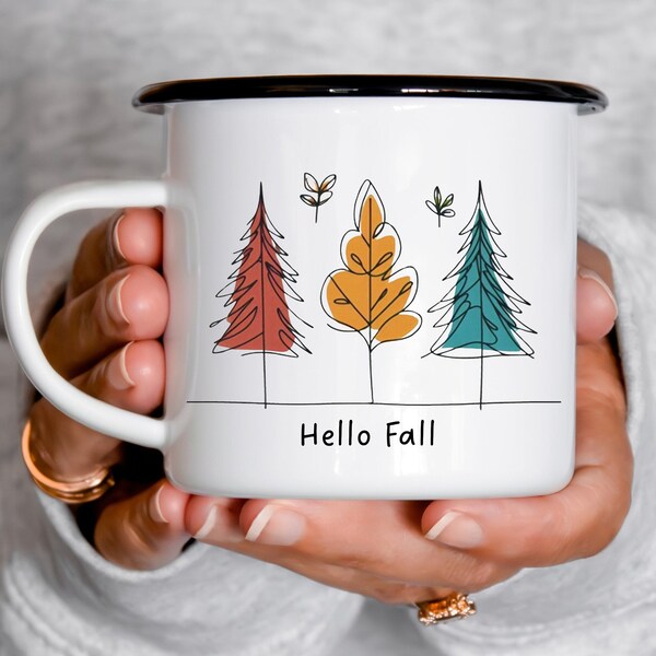 Enamel Camping Mug | Coffee Mug | Outdoorsy | Camping Cup | Gifts for Him | Gifts for Her | Outdoor Mug