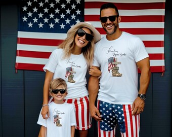 USA Flag Graphic T-Shirt: Patriotic American Crew Neck Tee