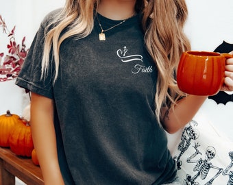コンフォートカラーズ フェイスTシャツ：キリスト教聖書の一節Tシャツ
