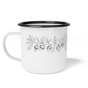 Taza de camping esmaltada para papá - Taza de acero brillante de 355 ml imagen 2