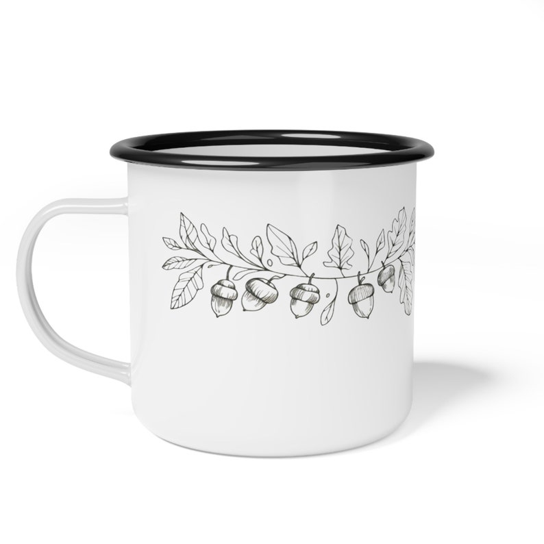 Taza de camping esmaltada para papá - Taza de acero brillante de 355 ml imagen 2