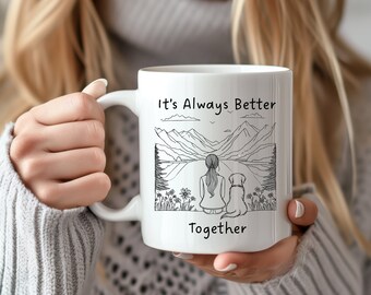 Ceramic Coffee Mug: Dog Lover Design - Microwave and Dishwasher Safe