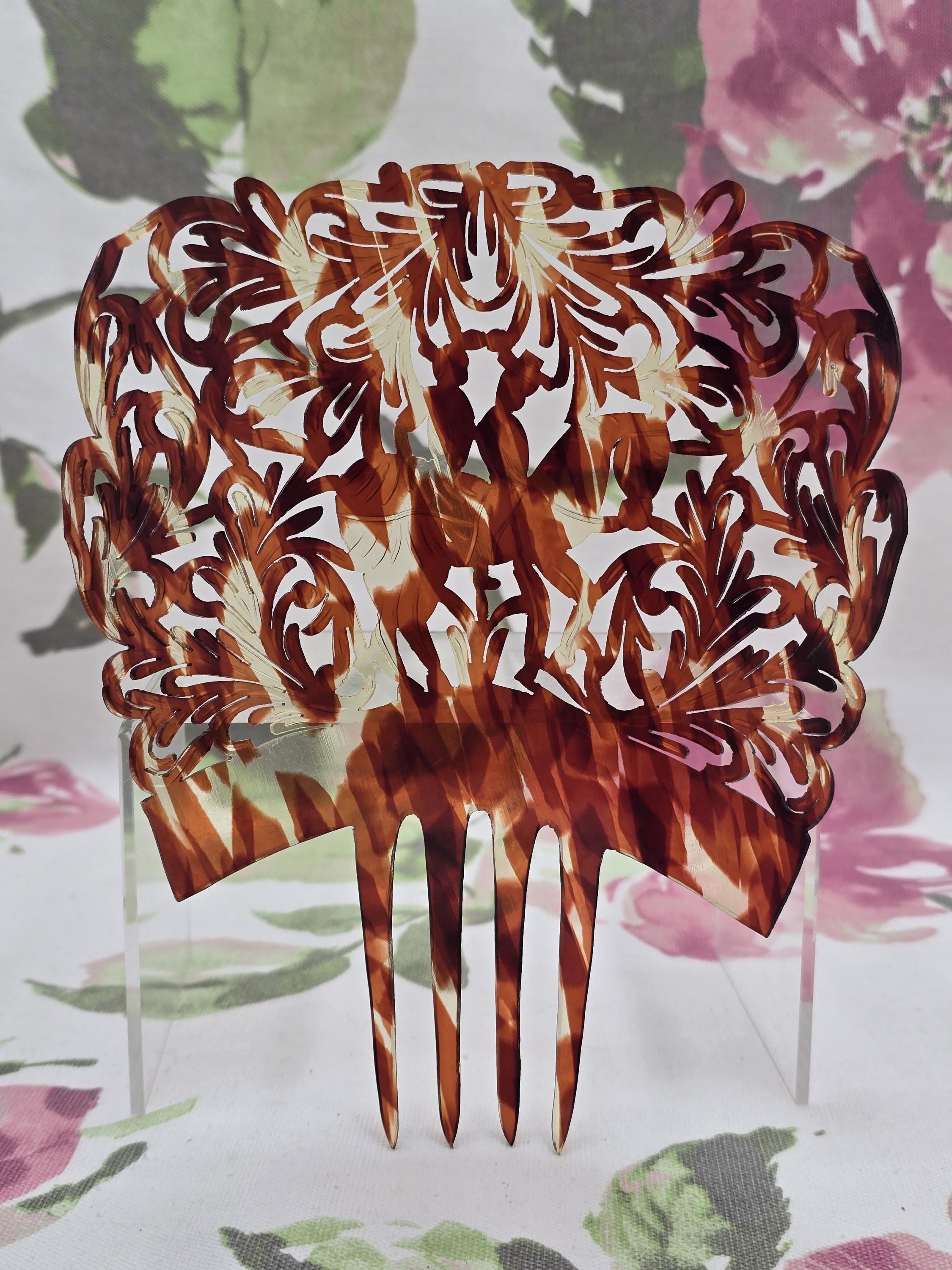 Vintage Spanish Peineta Mantilla Hair Comb – Faux 