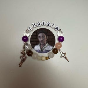 Christa The Walking Dead inspiriertes handgemachtes Armband mit Perlen und Charme
