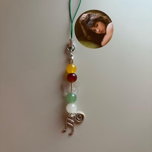 Clairo Charm album inspired handmade beaded and charmed mobile phone charm