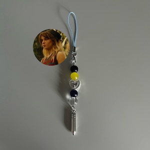 Natalie Scatorccio Yellowjackets inspired handmade beaded phone charm