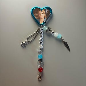 Rachel Amber Amberprice life is strange LIS inspired handmade beaded and charmed keychain carabiner accessory