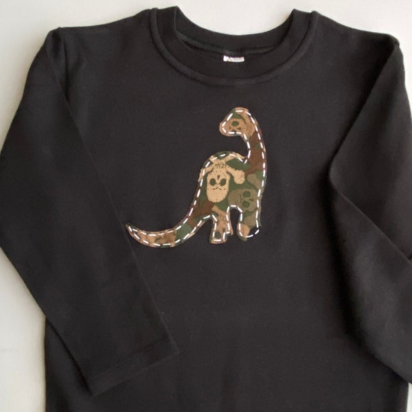 Dinosaur Hand-Stitched T-shirt, Onesie, Romper, Sleeper or Tank Top