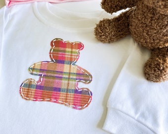 Teddy Bear Hand-Stitched Onesie or Sleep-and-Play