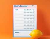 Habit Tracker Printable PDF – Pastel Minimalist Habit Tracker – Instant Download