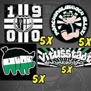 Autocollant Vintage - Borussia Mönchengladbach VFL 1900 EV - Sticker Rétro Allemand