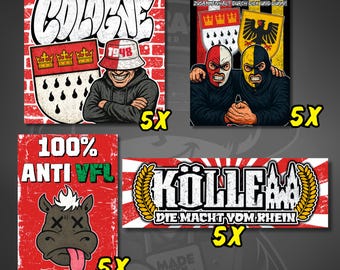 Cologne stickers - 20 stickers in a set or available individually