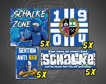 Schalke stickers - 20 stickers in a set or individually selectable