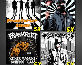Frankfurt sticker set - 20 stickers in a set or available individually