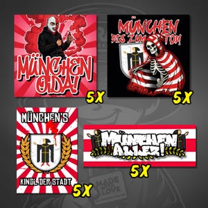 Munich stickers - 20 stickers in a set or individually selectable