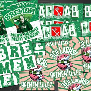 Pegatinas de Bremen: 20 pegatinas en un juego o seleccionables individualmente