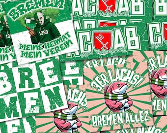 Bremen stickers – 20 stickers in a set or individually selectable