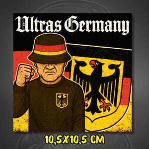 Ultras Germany Aufkleber - Deutschland Fußball Fan Sticker - Ultras Supporter Deko