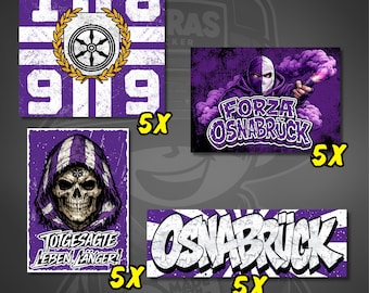Osnabrück stickers - 20 stickers in a set or available individually