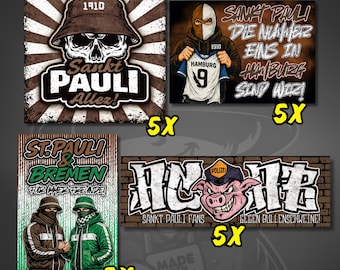 St. Pauli stickers - 20 stickers in a set or available individually