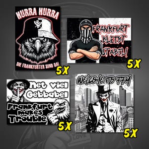 Frankfurt Aufkleber – 20 Aufkleber im Set oder einzeln wählbar