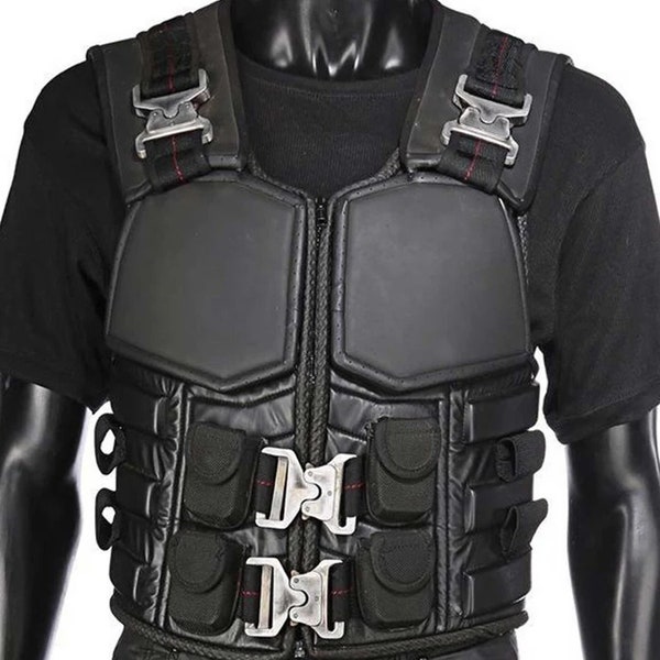 Mens Formal Blade Wesley Snipes Tactical Combat Motorcycle Biker Genuine Leather Vest