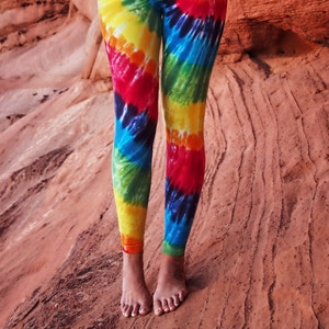 Rainbow Legging Tie Dye Pant Classic Tye Dye Bohemian fashion image 1