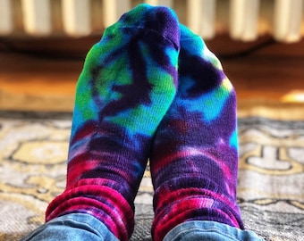 Rainbow Puddle Socks