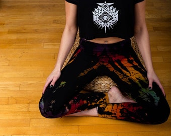 Lite Brite Legging - Tie Dye Rainbow Legging - Yoga Legging - Dance Pants