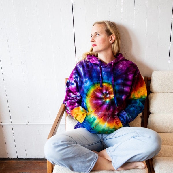 Sweat à capuche effet tie-dye Camp Out