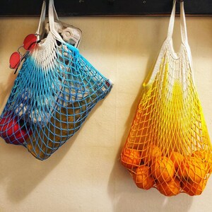 Hand-Dyed Cotton Market Bags: Reusable Eco-Friendly Shopping Tote