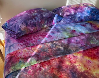 Rainbow Rain Tie Dye Bedding